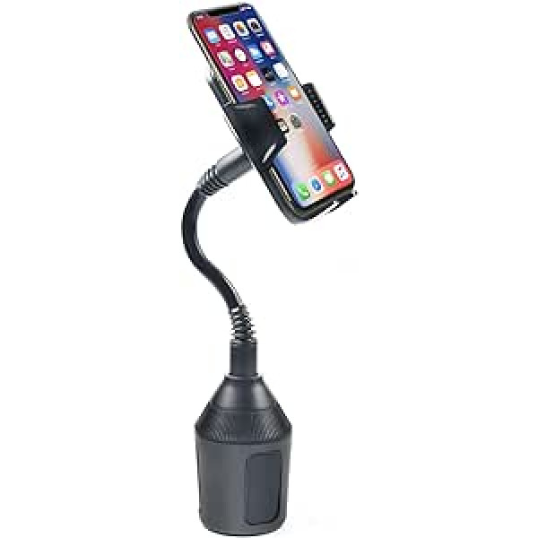 DBREAKS Universal Mobile Phone Holder for Drink Holder Can Holder Mobile Phone for Car Cup Mount for Smartphones up to 8.4 cm Black