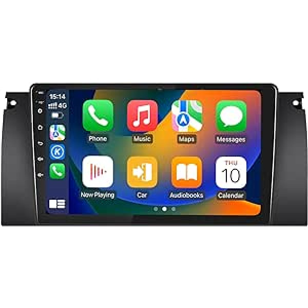 Auto radio BMW X5 E39 / E53 / M5 / X5 (1996-2007), Android 12 9 collu skārienjutīgs displejs ar GPS navigācijas AM/FM/RDS DAB stūres vadību un vadu bezvadu Carplay/Android Car