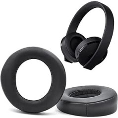 Zelta 7.1 ausu spilventiņi Ausu spilventiņi saderīgi ar Sony PS4 Gold 7.1 Quad Gold austiņu vāciņš CUHYA-0080 Ear Cup ādas spilventiņš (PS4 melns)