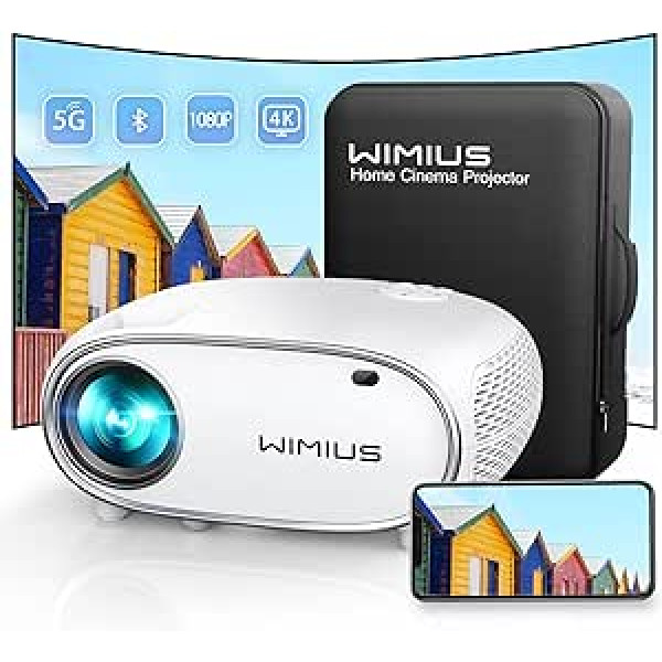 WiMiUS projektors 5G WiFi Bluetooth Full HD 1080P 4K atbalsta atpakaļskata spoguļprojektoru WiFi mājas kinozāles