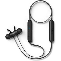 Philips Bluetooth ieliekamās austiņas E1205BK/00 ar mikrofonu (iebūvēta tālvadības pults, Eore samazināšana, 7 stundu atskaņošanas laiks, IPX4 aizsardzība pret šļakatām, magnētiskie ausu aizbāžņi) Melns