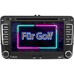 AWESAFE radio priekš VW Golf 5 Golf 6, 2DIN automašīnas radio ar Mirrorlink, 7 collu skārienekrāna monitors, SD, USB, CD DVD un Bluetooth