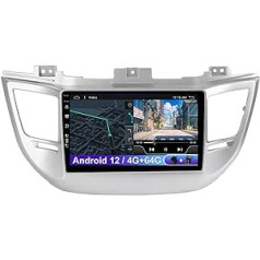2 DIN 9 collu IPS automašīnas radio Android 12, kas paredzēts Hyundai Tucson 3/IX35 (2014-2018) Atbalsta GPS Navi Bluetooth DAB USB Carplay Android Car WLAN 4G MirrorLink RDS USB 4G + 64G