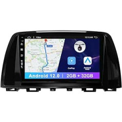 9 collu Android 12 automašīnas radio priekš Mazda 6 GJ Atenza 2012-2017 [2G+32G] Bezmaksas atpakaļskata kameras atbalsts GPS/WLAN/BT5.0/SWC/Carplay/DAB/RDS/FM