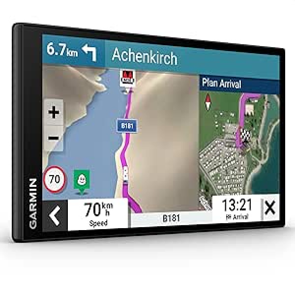 Garmin Camper 795 EU — navigācijas ierīce ar 7 collu displeju dzīvojamajām mājām un treileriem, iepriekš instalētas 3D kartes Eiropai un Dienvidāfrikai, reāllaika satiksmes informācija, kempinga datu bāze