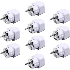 Affaires-Plus Universal UK US to EU Plug AC Power Outlet Charger Adapter Converter European Standard Plug Travel Plug (10)