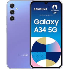 Samsung Galaxy A34 5G viedtālrunis 128 GB 16,8 cm (6,6 collas) purpursarkanā hibrīda slots