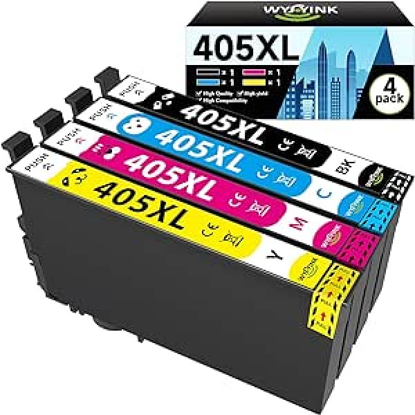 WYFYINK 405 405XL, skirta Epson 405XL Multipack – 405 XL kasetės, suderinamos su Epson Workforce Pro WF-4820 WF-4825 WF-3825 WF-3820 WF-4830DTWF WF-4830DTWF WF-4830DTWF WF-4830DTWF WF-4830DTWF WF-4830DTWF WF-4830DTWF WF-731-731-731-731-731-7318 -7840DT