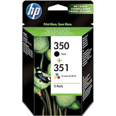 HP SD412EE 350/351 Tintenpatrone schwarz und dreifarbig Schwarz: 200 Seiten, Farbe: 170 Seiten 2er-Pack