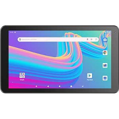 LOGICOM Tablet 129 Multimedia Pieaugušajiem 10,1 collas kamera AV 0,3 MP/AR 2 MP video atskaņotājs Videozvani WiFi Bluetooth Mikro USB Android 11 Atmiņa 16 GB Akumulators 5000 mAh Melns