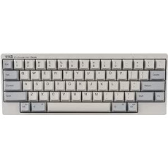 HHKB klasiskā tastatūra PD-KB401W, drukāti taustiņu vāciņi, profesionāla mehāniskā 60% tastatūra, USB-C (balta)