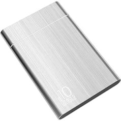 Wooge ārējais cietais disks 2 TB USB 3.0 cietais disks ārējais cietais disks personālajam datoram, Mac datoram, galddatoram, klēpjdatoram, MacBook, Chromebook datoram (2 tb, sudraba krāsa)