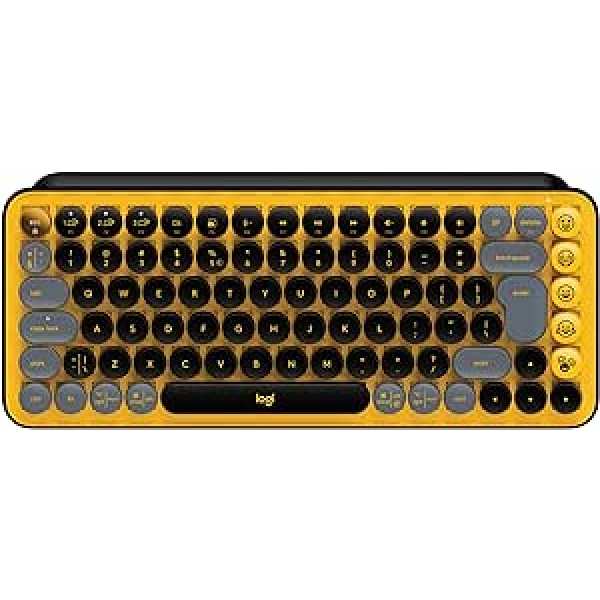 LOGITECH — IEVADES IERĪCES POP Taustiņi WRLS MECH.KEYB. Emoji Blast-Yellow — AK — INTNL