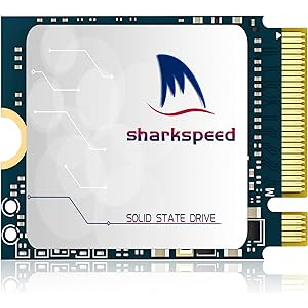 SHARKSPEED M.2 2230 SSD 512GB NVMe PCIe Gen 3.0 x4 iekšējais cietvielu disks, savietojams ar Steam Deck Microsoft Surface pro7+/proX/laptop3/laptop4/klēpjdatoru Go Ultrabook (512GB, M.2 2230 PCIe)