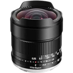 TTTartisan 10 mm f2.0 īpaši platleņķa objektīvs Canon R Mount kamerām, melns