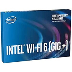 „Intel“ suderinamas „Wi-Fi 6 AX200“ darbalaukio rinkinys, WLAN + „Bluetooth 5.2“ adapteris – M.2 / AE-Key