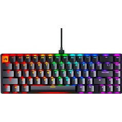 Glorious Gaming — TKL mehāniskā tastatūra — pielāgota 65% tastatūra — kompakta zema profila — karstā maiņa ar Cherry Mx stila slēdžiem — iekļauti Double Shot taustiņu vāciņi un lineārais slēdzis — datorspēļu iestatīša