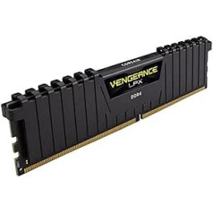 Corsair Vengeance LPX 64 GB (4 x 16 GB) DDR4 4000 (PC4-32000) C18 1,35 V galddatora atmiņa — melna CMK64GX4M4G4000C18