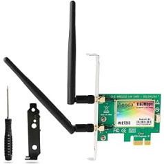 Aeisda PCIE WLAN karte ar Bluetooth 4.2, 1167 Mbit/s divjoslu (2,4 GHz vai 5 GHz) WiFi 5 PCI Express tīkla kartes adapteris galddatoram/personālajam datoram