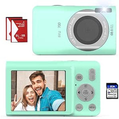 Digitālā kamera Kompakta kamera HD 1280P 68MP 2,7 collu LCD digitālā kamera uzlādējama fotokamera ar 16X digitālo tālummaiņu bērniem, pieaugušajiem, meitenēm, zēniem