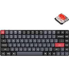 Keychron K3 Pro bezvadu mehāniskā tastatūra, 75% ASV izkārtojums QMK/VIA programmējams Bluetooth/vadu RGB īpaši plāns ar karsti nomaināmu Gateron zema profila sarkanu