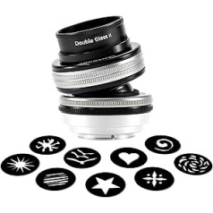 LensBaby — Composer Pro II ar Double Glass II priekš Sony E — uzlabota versija — savietojams ar visiem pašreizējiem un vecākiem Optic Swap objektīviem — manuāli regulējams diafragmas atvērums