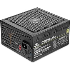 YEYIAN Pegasus 850W Modulārais datora barošanas avots 80+ Gold | PCI-E Gen 5 | ATX 12V versija 3.0 | 80 Plus Gold | Plakans kabelis | Ventilators 140mm | PC spēļu saderīgs RTX 4070 Ti / 4080/4090 (melns)