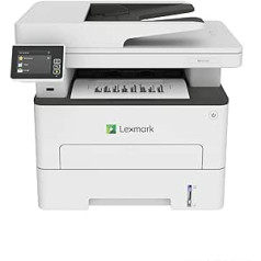 Lexmark MB2236i 3 viename mono lazerinis daugiafunkcis įrenginys (spausdintuvas, kopijavimo aparatas, skaitytuvas, Wi-Fi, tinklo ryšys, iki 34 ppm, automatinis dvipusis spausdinimas, 7,2 cm jutiklinis ekranas) Balta, pilka