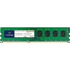 Timetec 8GB DDR3 1333MHz PC3-10600 bez ECC, nebuferēts 1,5 V CL9 2Rx8 Dual Rank 240 Pin UDIMM galddatora atmiņas RAM moduļa jauninājums (8 GB)