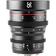 MEKE 35 mm T2.2 Mini Fixed Prime manuālā fokusa platleņķa kino objektīvs M43 Micro Four Thirds MFT stiprinājuma kamerām BMPCC 4K Z CAM E1 E2 E2C