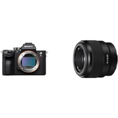 Sony Alpha 7R IIIA bezspoguļa pilna kadra kamera (42,4 megapikseļi, ātrs hibrīda autofokuss, 5 asu attēla stabilizācija), melns un SEL-50F18F standarta objektīvs