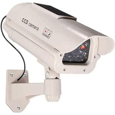 1 Large Dummy Camera Solar Dummy Camera with Lens with Flashing Light for Indoor and Outdoor Use Waterproof High Quality