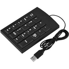 Jautra ciparu tastatūra, īpaši plāna mehāniskā ciparu tastatūra, USB ciparu tastatūra, 19 taustiņi, pārnēsājama maza tastatūra ar 1,5 m kabeli klēpjdatoriem, galddatoriem, datoriem