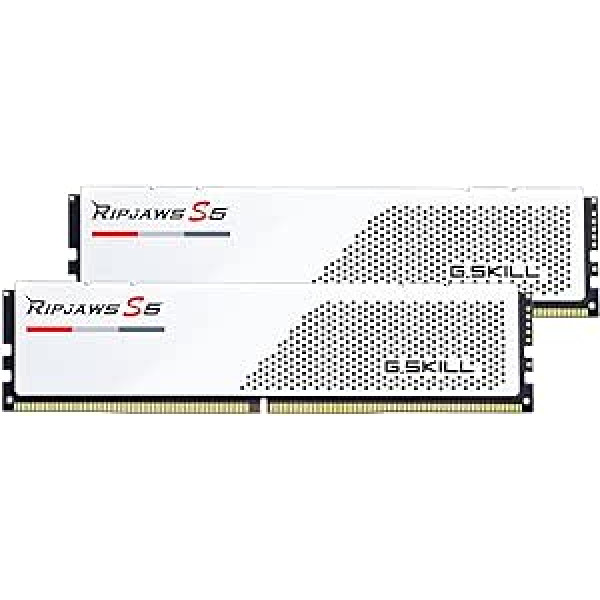 G.Skill Ripjaws S5 White 32GB DDR5 5200-36, (2x16GB), F5-5200J3636C16GX2-RS5W