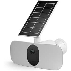 Arlo Floodlight novērošanas kamera un saules panelis, bezvadu, 2K HDR, 160° īpaši platleņķis, kustības sensors, krāsains nakts redzamība, LED prožektors, divvirzienu audio, trauksmes sirēna + ar Arlo Secure testa periodu