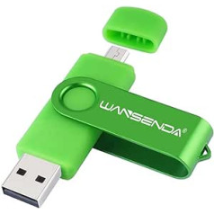 Wansenda USB zibatmiņas disks 256 GB Micro USB 2.0 Stick Memory Stick Dual Flash Drive ar mikro savienotāju Android viedtālruņu planšetdatoriem un datoriem