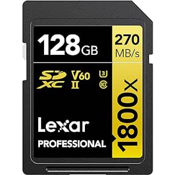 Professional SDXC 128GB BL 1800x UHS-II V60 Gold