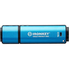 Kingston IronKey Vault Privacy 50 FIPS 197 Type-C Certified and XTS-AES 256-Bit Encrypted USB Stick for More Data Protection - IKVP50C/16GB