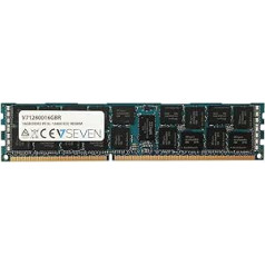 V7 V71280016GBR serveris DDR3 DIMM Arbeitsspeicher 16GB (1600MHZ, CL11, PC3-12800, 240pin, 1,35 volti, reģistrēts ECC)