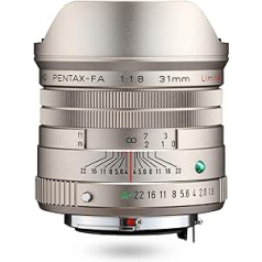 Pentax PENTAX-FA 31mmF1.8 Limited Silver — platleņķa objektīvs ar jaudīgu HD pārklājumu, Pentax K sistēmai ar 35 mm pilna kadra sensoru