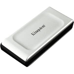 Kingston XS2000 4 TB — ārējais SSD — USB Type-C 3.2 Gen 2x2 — pārnēsājams disks — līdz 2000 MB/s lasīšanas, 2000 MB/s rakstīšanas