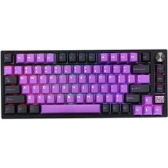 EPOMAKER TH80 SE blīve 75% mehāniskā tastatūra, NKRO karstā režīmā maināma RGB trīsrežīmu spēļu tastatūra ar porona/EVA putām, rotācijas vadība E-Sports/Windows/Mac (Gateron Pro Black)