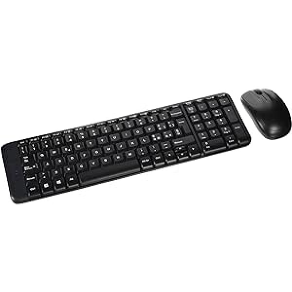 „Logitech MK220“ komplektai, „Kabelloses Set“ ir „Windows“, itališkas QWERTY išdėstymas – Schwarz