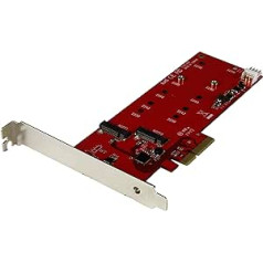 StarTech.com 2 x M.2 SATA SSD interfeisa kartes, PCIe, PCI Express M.2 SATA III kontrolieris, NGFF karte