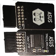 NUHFUFA TPM 2.0 modulis 2,0 mm 14-1 pin Win11 ASUS mātesplates mikroshēmas DIY atjaunināšanas daļai (LPC)