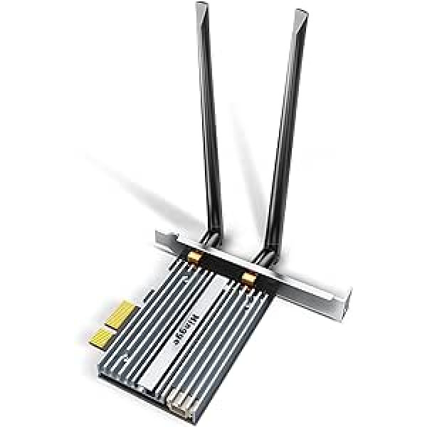 XingYe PCIE 1200Mbps WLAN 5 tīkla adapteris BT 5.0 ar 2 antenām un 2,4G/5G divjoslu liela ātruma ar CD atbalstu Windows 10 galddatoriem