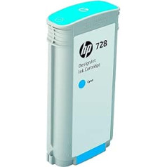 HP 728 Cyan 300 ml oriģinālais Druckerpatrone (F9K17A) ar hoher Kapazität, HP Tinte für DesignJet T730 und T830 Großformatdrucker sowie den HP 729 DesignJet Druckkopf