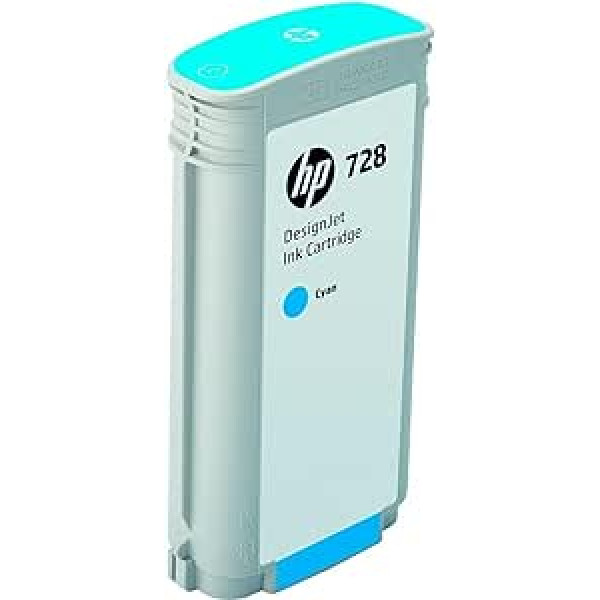 HP 728 Cyan 300 ml oriģinālais Druckerpatrone (F9K17A) ar hoher Kapazität, HP Tinte für DesignJet T730 und T830 Großformatdrucker sowie den HP 729 DesignJet Druckkopf