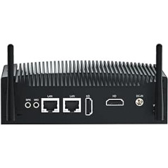 VENOEN Fanless Mini PC biroja galddators In-tel Core i5 7300U, Windows 10 Pro galddators, 8GB RAM 512GB SSD, 8x USB, Dual HD-MI 4k Output, 2xRS232 COM, Wi-fi, BT 4.2, Metal Case Industrial IPC