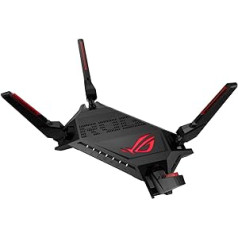 ASUS ROG Rapture GT-AX6000 divjoslu spēļu kombinējamais maršrutētājs (piesaiste kā 4G un 5G maršrutētāja nomaiņa, WiFi 6, divi 2,5 G porti, WAN apkopošana, VPN Fusion, trīslīmeņu spēles paātrinājums)